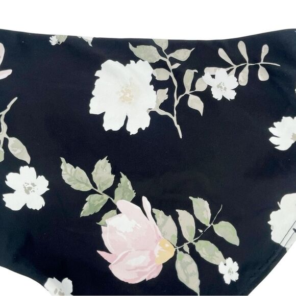 NWT Janela Bay Havana Black Floral Mid Rise Swim Bottoms Size XS Full Coverage - Picture 4 of 10